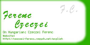 ferenc czeczei business card